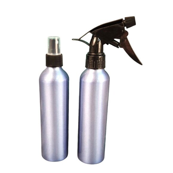 Aluminum Spray & Pump Bottles 2-Pack With Black Caps For Plant Garden Beauty Or - Picture 1 of 4